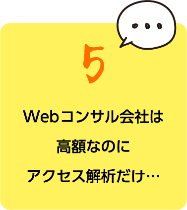 Webコンサル会社は高額なのにアクセス解析だけ…