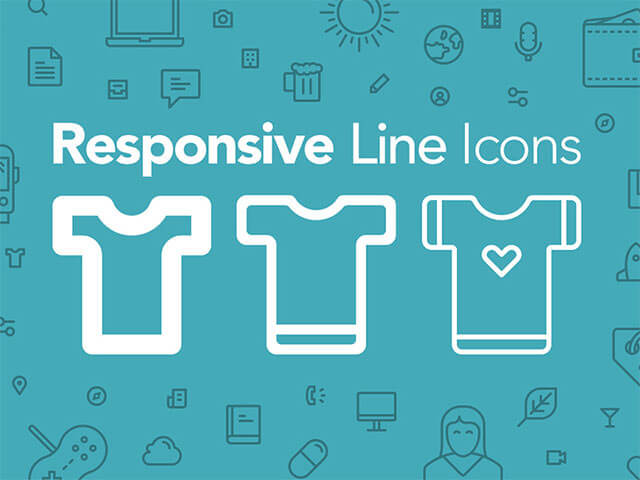 100 Responsive Line Icons