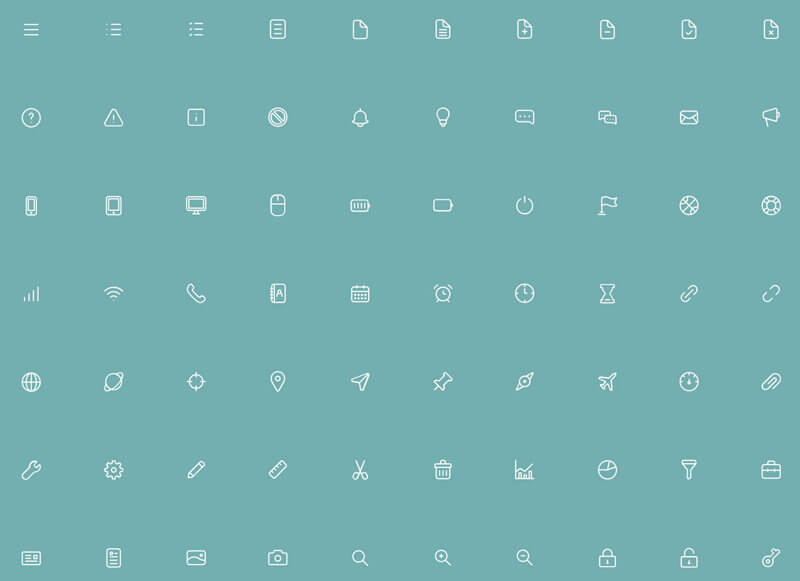 170 Thin Line UI Icons