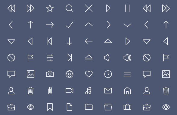 Tiny style-controlled SVG iconset